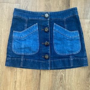 Coach denim mini skirt